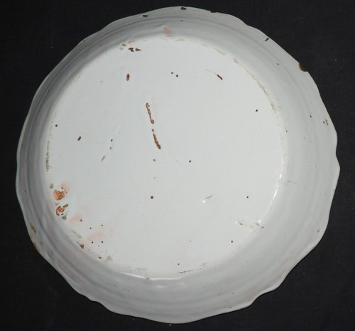 Assiette ancienne, 18-19ème (22.5 cm) décor d'un pâtre et ses chèvres NEVERS? - Picture 3 of 7