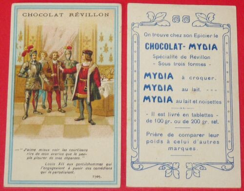 CHROMO 1920 CHOCOLAT REVILLON MYDIA A CROQUER LOUIS XII 1505 - Afbeelding 1 van 1