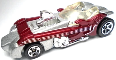 1996 HOT WHEELS TWANG THANG SILVER & RED 1:64 DIECAST 3" GUITAR CAR WITH CHROME - Image 1 of 4