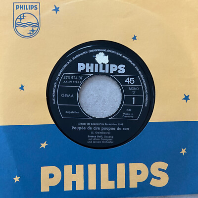 FRANCE GALL: Poupee de cire.. / Le coeur qui jazze (Single Philips 373 524/NM)