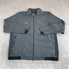 Nike Dri-Fit LightWeight Travel Jacket Grey Men 2XL Grey Full Zip Performance