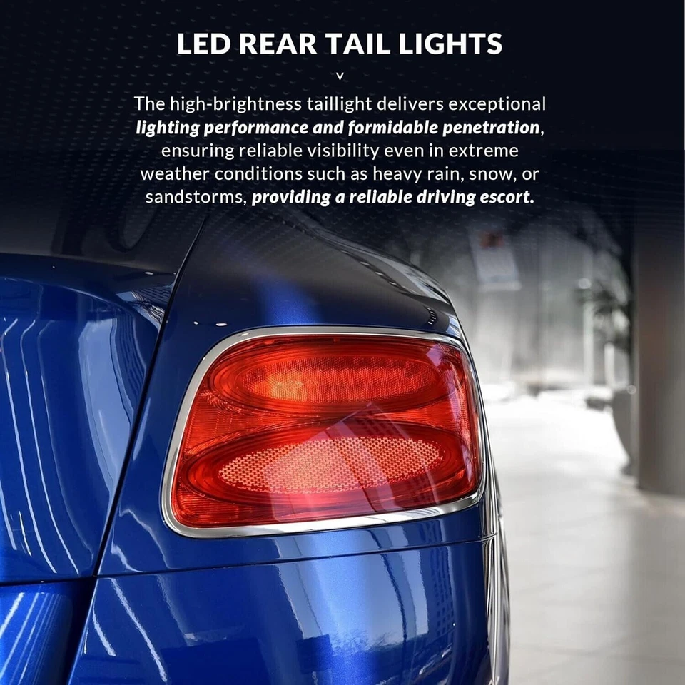 Par de luces traseras LED para conjunto de luces traseras Bentley Continental GT 2012 2013-2017 Foto 4 de 4