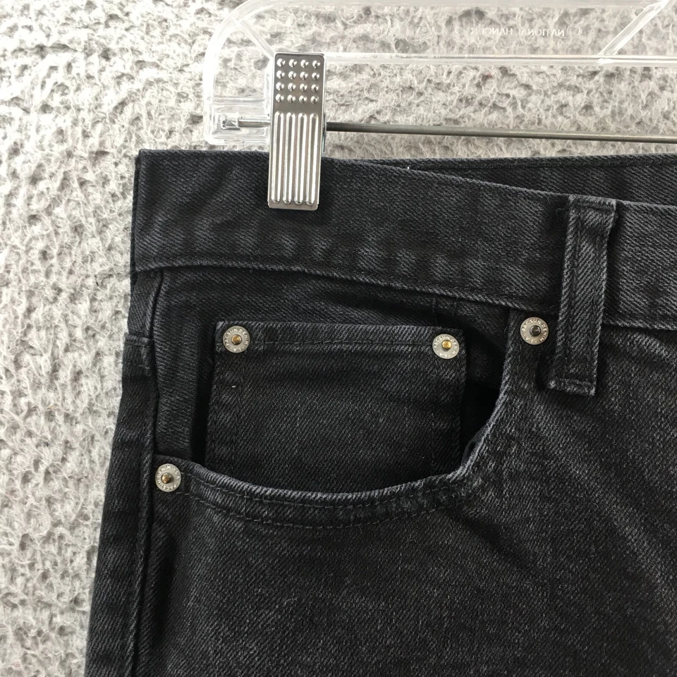 Bermudas cortas Pacsun más finas para hombre 31x30 (32x14 real) negras denim desgastadas Foto 2 de 4