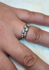 18k WG Diamond Ring Double Band .40 tcw. 3.13 gr. White sparkling Dias, Sz. 4.5 — photo 4