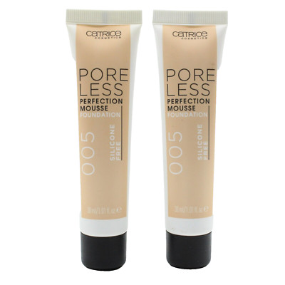2x CATRICE Poreless Perfection Mousse Foundation 005 Warm Ivory 2x 30ml - NEU