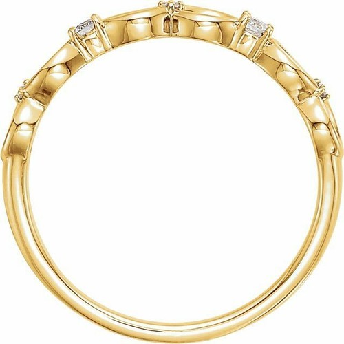 Anillo de diamantes de inspiración infinita en oro amarillo de 14 quilates (0,08 quilates) tw.) - Imagen 2 de 2