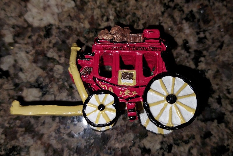 Libert Falls Hand Painted Pewter Mail Coach