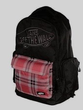 Vans Off The Wall Underhill 2 Backpack Bookbag Laptop Sleeve Black Plaid New NWT