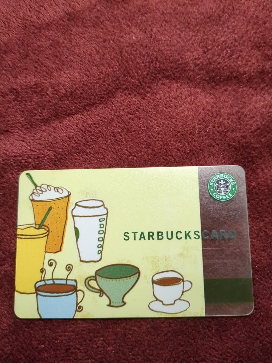 STARBUCKS GIFT CARD 2006 DRINK ILLUSTRATION OLD LOGO GIFT