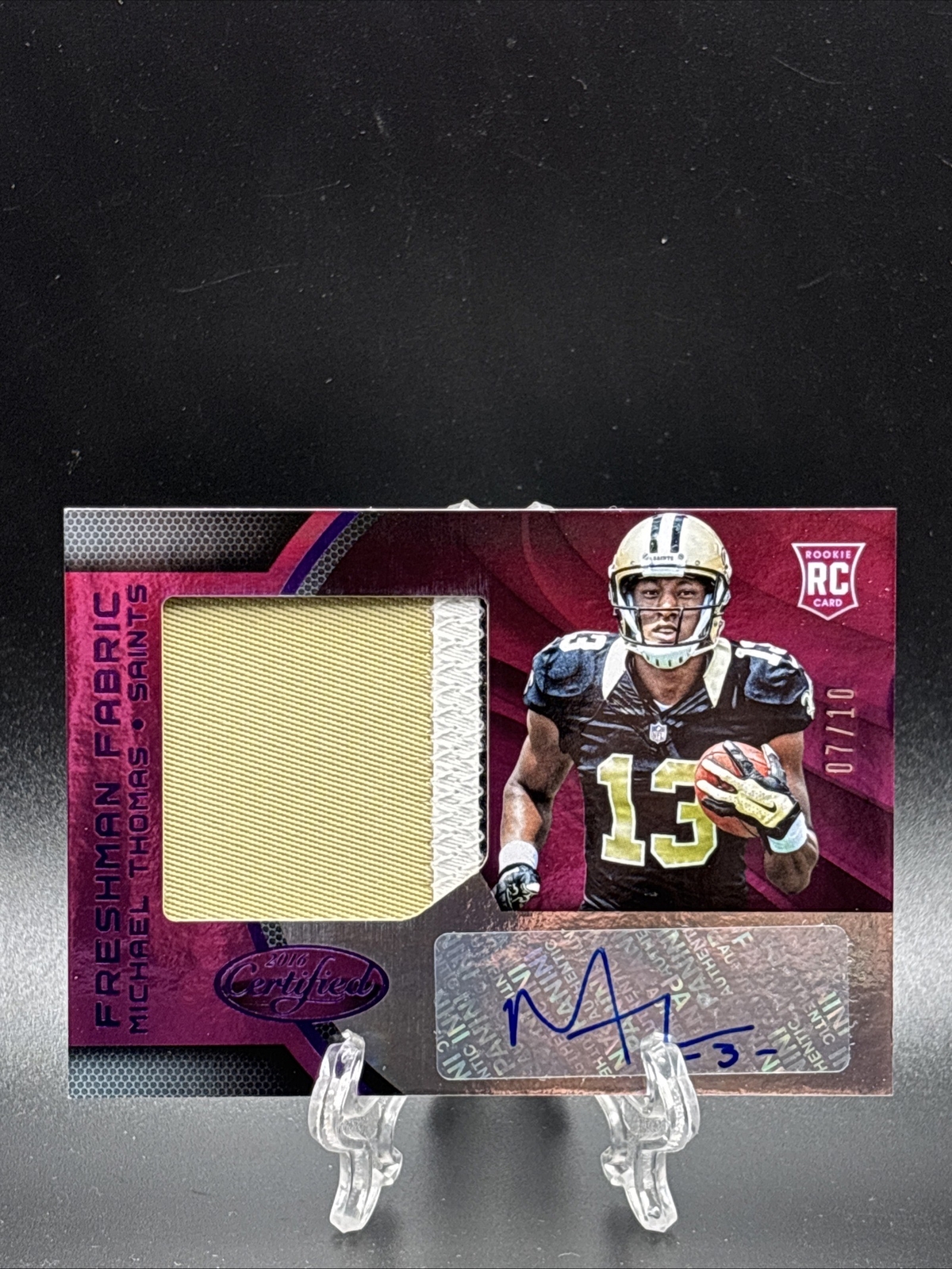 2016 Panini Certified Michael Thomas #213 Rookie Patch Autograph Purple #’D 7/10