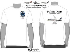 VF-143 Pukin Dogs F-14 Tomcat D2 Squadron T-Shirt - USN Licensed Product