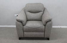G Plan Jackson Dapple Sparrow Fabric Power Reclining Armchair With Black Feet