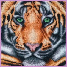 Bead embroidery kit Tiger hand embroidery needlework kit