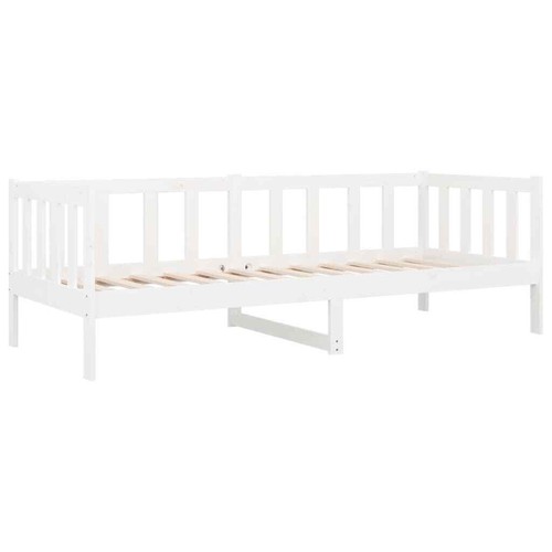 NNEVL Day Bed White 92x187 cm Single Size Solid Wood Pine - Picture 7 of 10