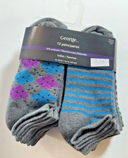 12 PAIRS George GIRLS ankle SOCKS SIZE 9-11 LL37
