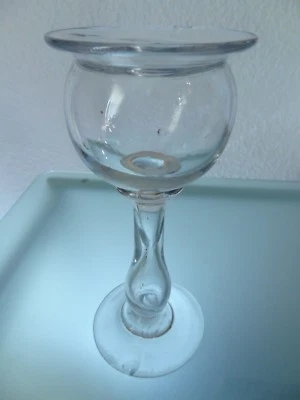 ancienne lampe de dentellière provençale en verre soufflé lampe à huile provence - Photo 1/4