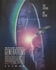1994 Star Trek Generations Movie Promo Magazine Page Print Ad Shatner Stewart