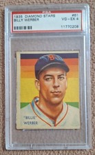 1935 National Chicle Diamond Stars BILLY WERBER #61 PSA 4 VG-EX Red Sox 11770208
