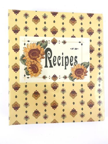 Livre de recettes souvenir motif tournesol recettes de famille relieur journal 8x9” - Photo 1 sur 6
