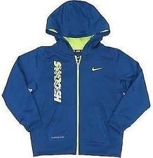 Nike "Swoosh Hoodie Therma-fit Jacket Little Boys Toddler Youth Blue