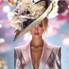 Exclusive Grey Designer Millinery by Hat Couture Wedding Bridal Race Ascot Hat