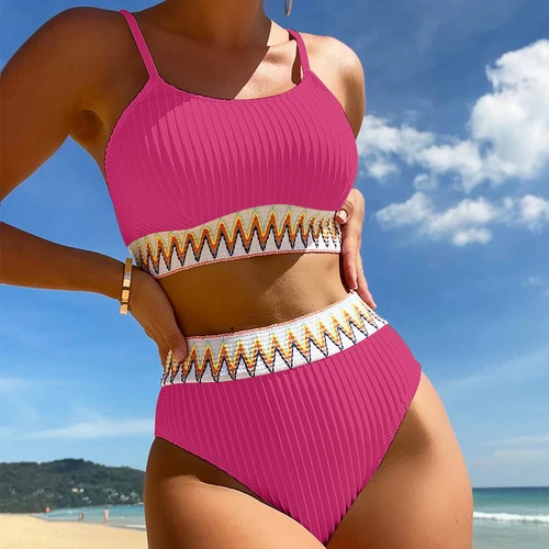 NEW Women Bikini Push Up Padded Set Swimwear High Waist Costume Swimm Swimsuit A - Picture 25 of 45