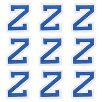 "BüGelfolie BuchstabenaufnäHer 9 StüCk 2\"/5Cm Alphabet Z Applikation (Dunkelblau)"