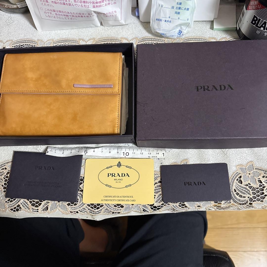 PRADA M507 Lilla Leather Bifold Wallet for Men