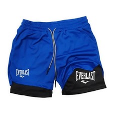 Men Running Athletic Performance Double-Deck Sport Fitness Training Shorts Gift