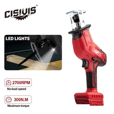 Cisivis 18V Cordless Reciprocating Saw - Bare Tool Only (No Battery/Blades)