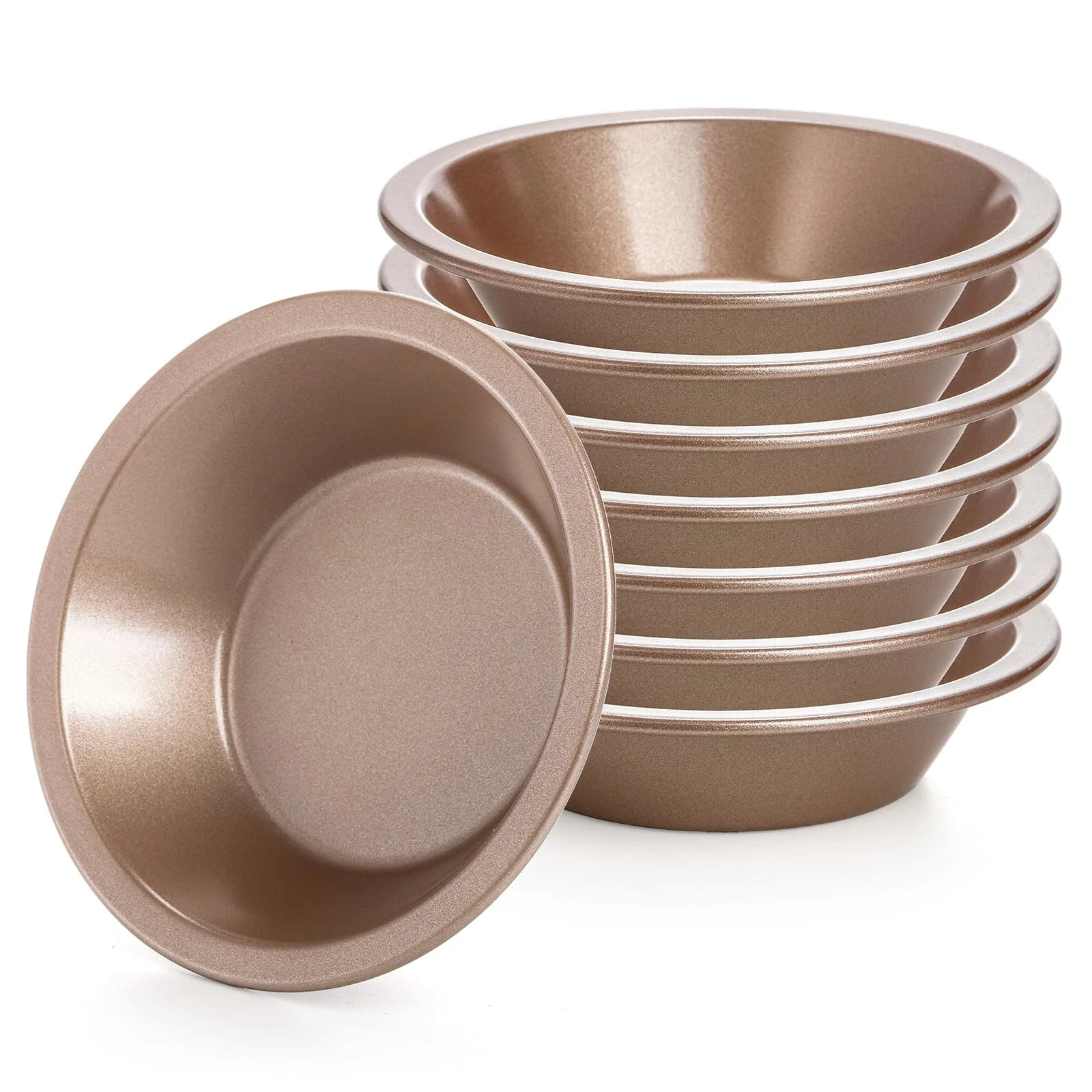 8 Pack Mini Pie Pan Set, 5 Inch Reusable Nonstick Individual Dish Pies Plate ...