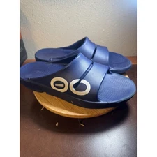 OOFOS OOahh Slide Sandal Mens Size 13 US / 46 EU Navy Recovery Comfort