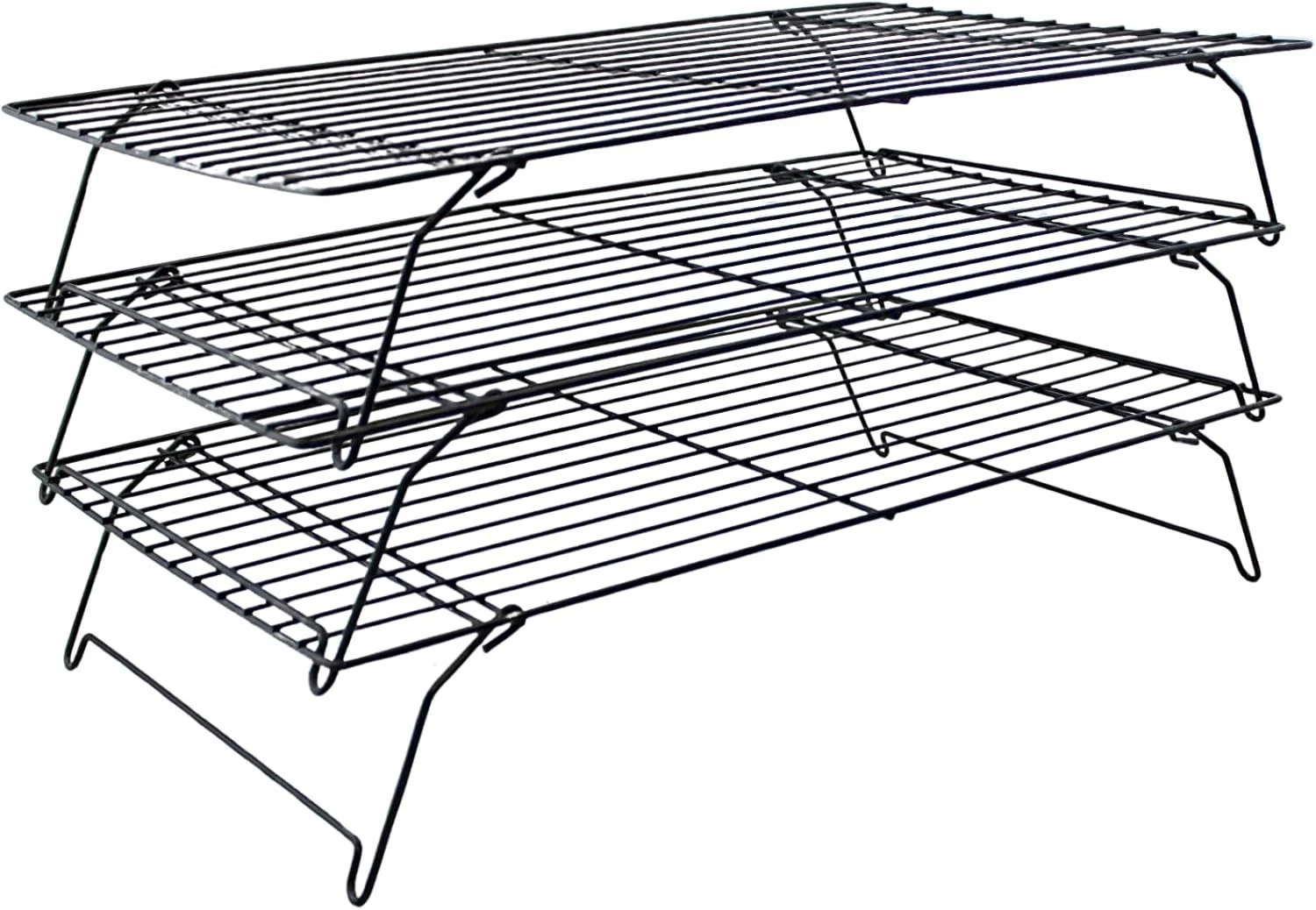 3 Tier Stackable Cooling Rack for Baking – 15.75" x 10" Carbon Steel Wire