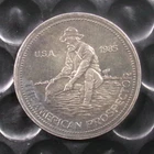 RARE! 1985 ENGELHARD 1/4 oz .999 SILVER PROSPECTOR ROUND TONED!