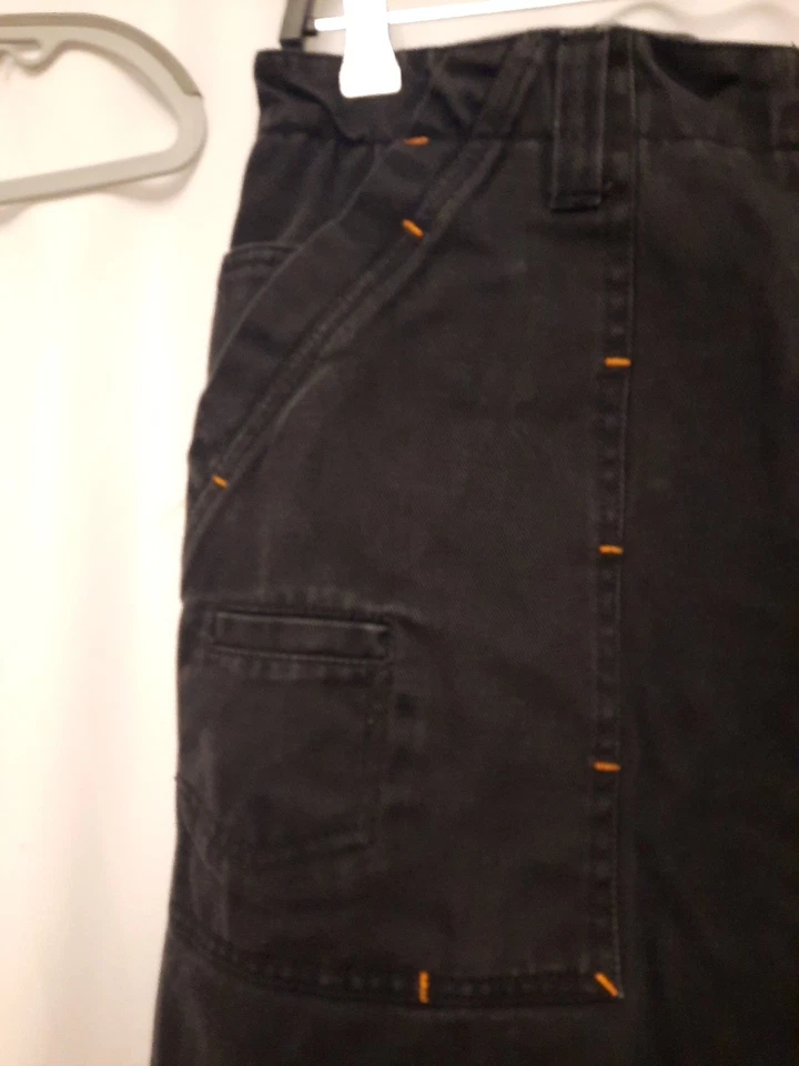 Jeans Brooklyn Xpress desde 1988 Geniune 34x30 negros hilo naranja Foto 3 de 4