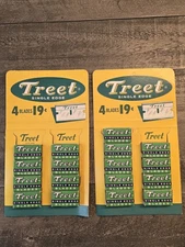 Vintage TREET SINGLE EDGE Razor Blades Advertising Display