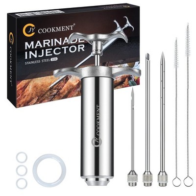 Meat Injector Syringe - Flavor Injector with 3 Stainless Steel Professional N...