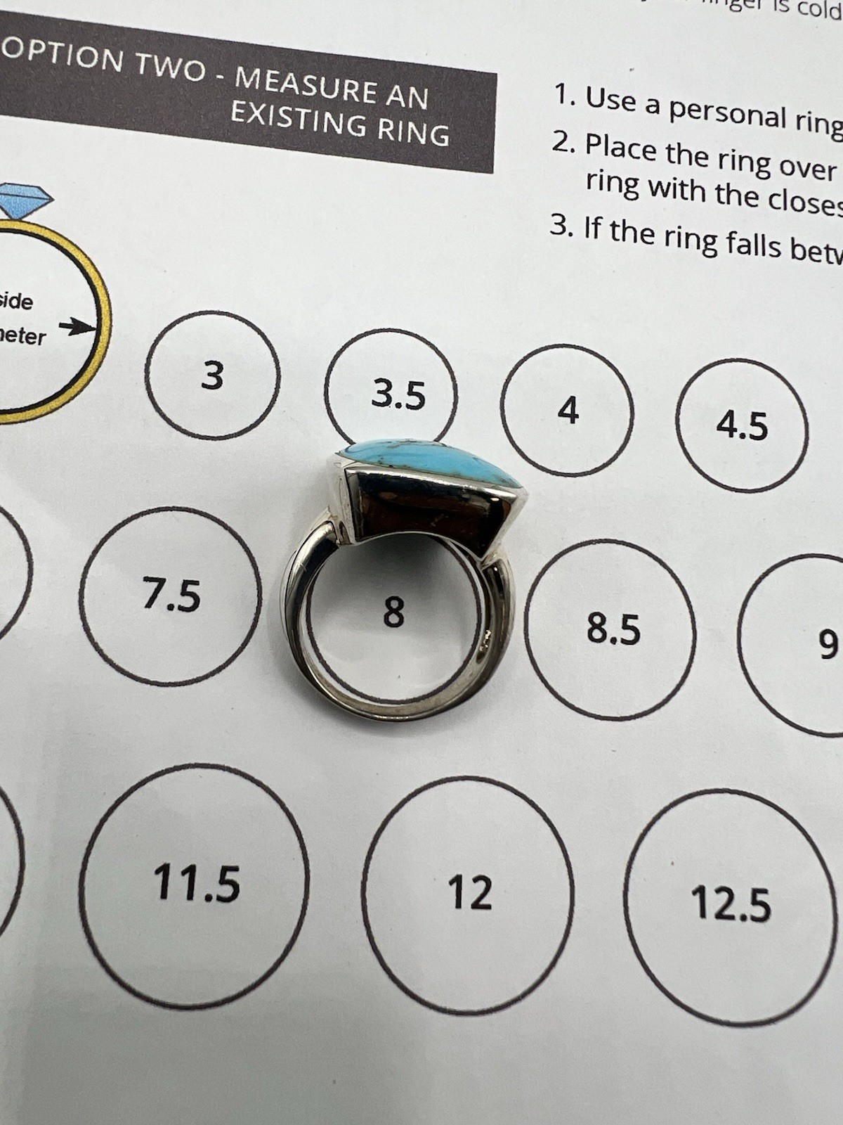 Vintage Solid Sterling Silver Large Square Natura… - image 7