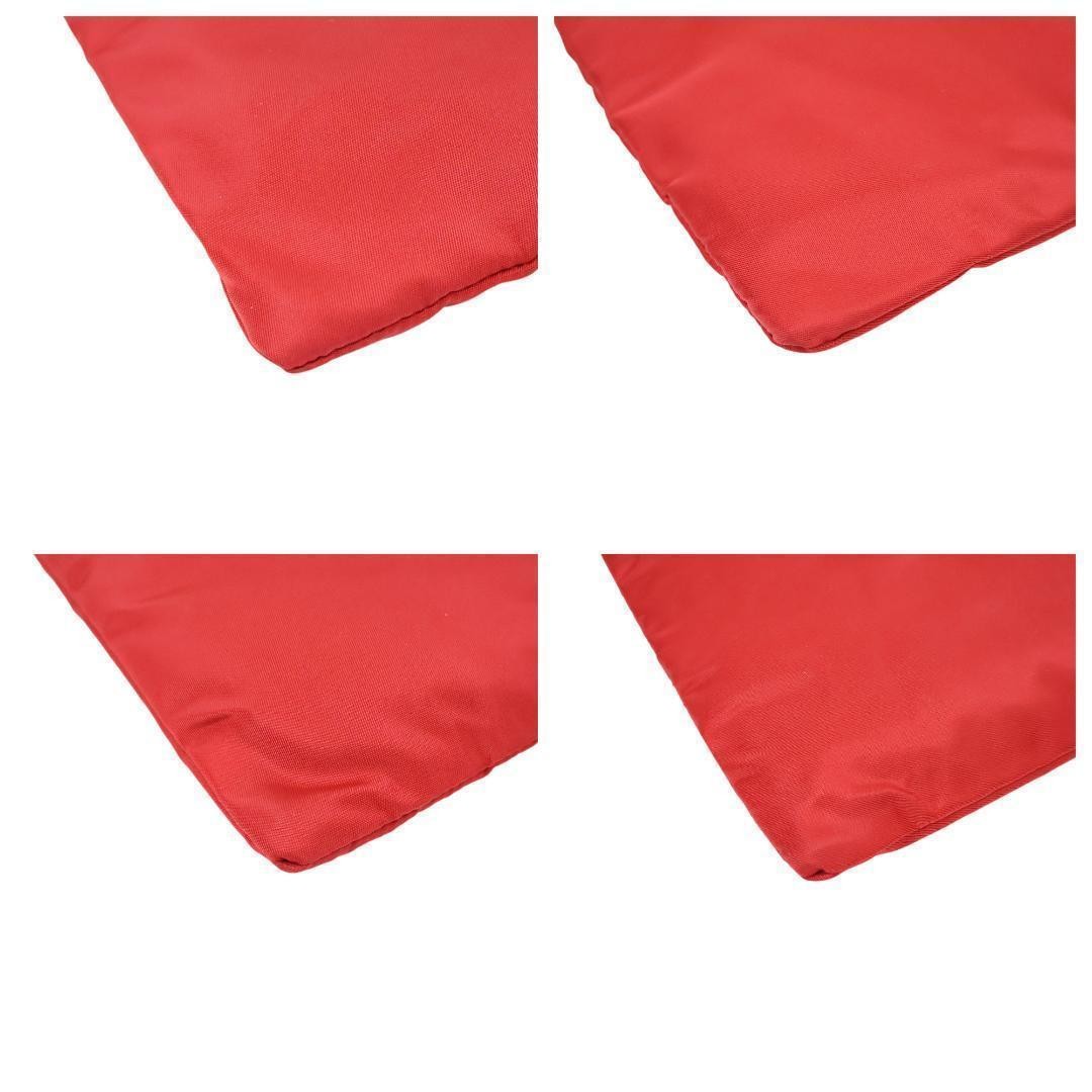 PRADA Nylon Red Triangle Logo Shoulder Bag Authentic Leather Crossbody Bag thumbnail 8