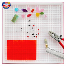 Glass Cutting Mat with Tray, 12x12 Inches, Stained Glass and Mosaic Crafts