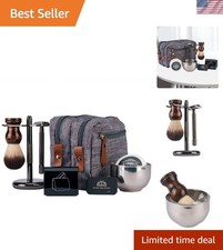 Shaving Kit for Men, Safety Razor with 10 Blades, Shaving Brush, Stand and So...
