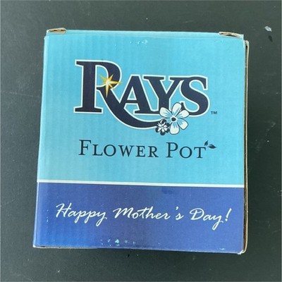 Mosaic Blue Square Cardboard Planter Floral ''Happy Mother's Day'' Baseball Theme