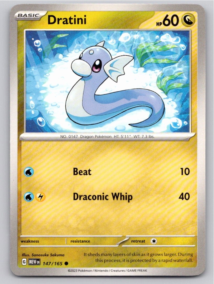2023 POKEMON DRATINI 151 147/165 C NM A86883 FREE S&H