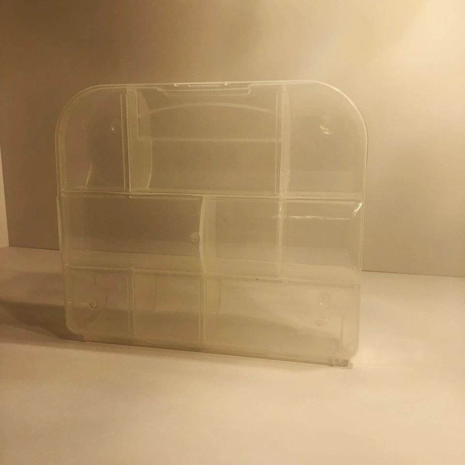 Clear Plastic Storage Container Organizer 9 Compartment Craft Beads Jewelry - Image 3 of 4