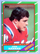John Hannah #36 Topps 1986 Football Card (New England Patriots)*