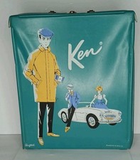 1962 Ken Wardrobe Carrying Case Barbie's Boyfriend Teal Blue