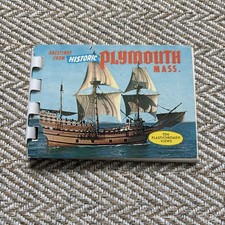 Vintage Greetings From Plymouth Massachusetts Souvenir Photo Folder Booklet
