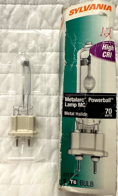 Sylvania Metalarc Powerball Ceramic Metal Halide HID Light Bulb 70W G12 Bi-Pin