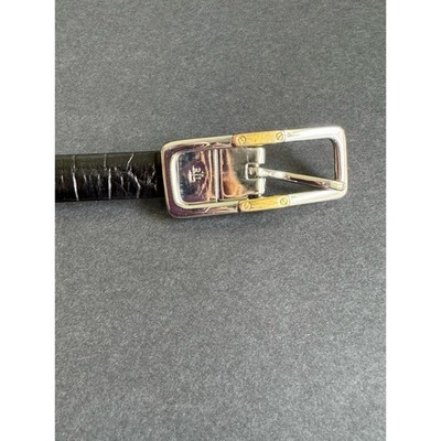 Ralph Lauren Reversible Belt Black Croc Embossed Red Patent  display picture 1