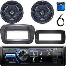 JVC Bluetooth Marine AM/FM Receiver, 2x 6.5" 150W 2-Way Coaxial Speakers W/Wire